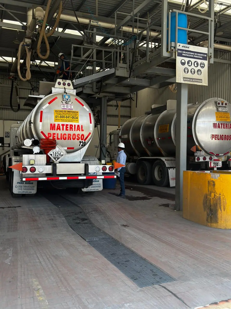 Centro de lavado interior de autotanques TRESAL en Cuautitlán Izcalli, base certificada ISO 9001