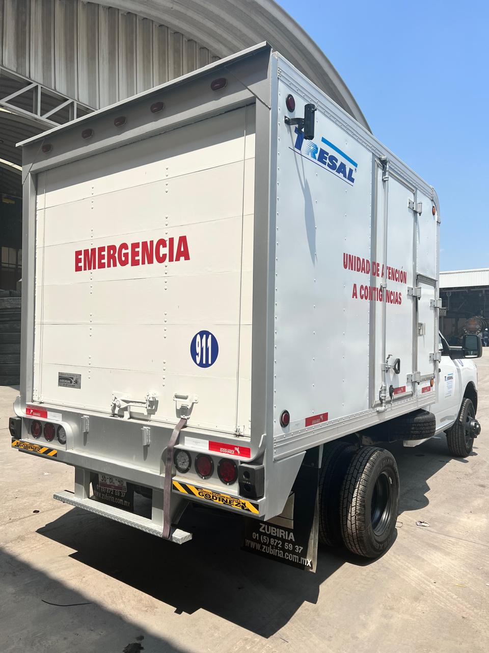 TRESAL Emergency Response Unit rear view with EMERGENCY and 911 identification